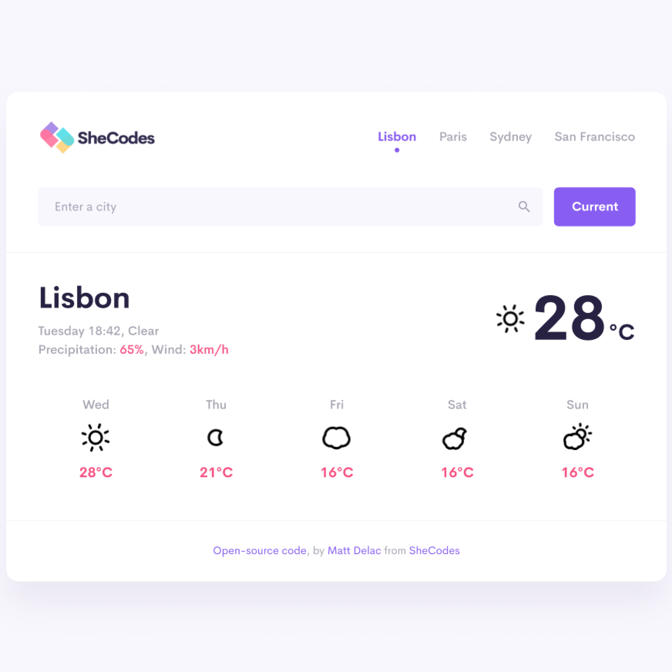 weatber app image page